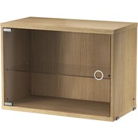 String - Vitrine mit Glasschwingtür, 58 x 30 cm, Eiche von String Furniture