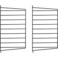 String - Wandleiter für String Regal 50 x 30 cm (2er-Set), schwarz von String Furniture