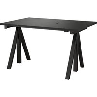 String - Works Schreibtisch, schwarz, Tischplatte 120 x 78 cm von String Furniture