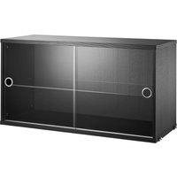 Vitrinenschrank System esche gebeizt schwarz von String Furniture