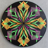 Stringart 3D Mandala Deko "Psychedelic Star" von Stringdalas