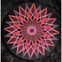Stringart 3D Mandala Deko "Roter Stern" von Stringdalas