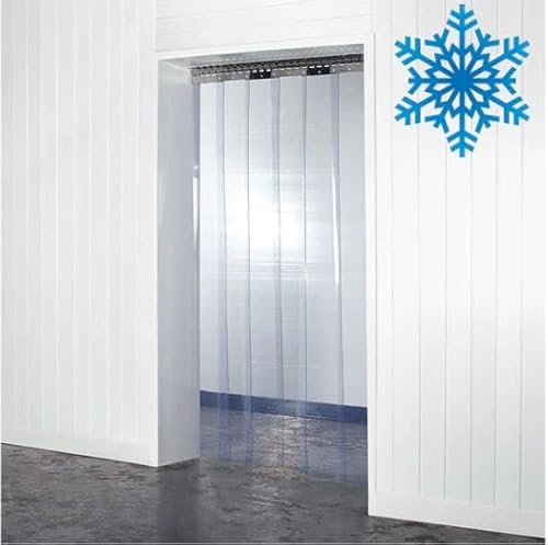 Super Polar Vorhang-Set, PVC, ideal als Dämmung/für Kühlanlagen 1m x 2.25m farblos von Strip Curtains Direct