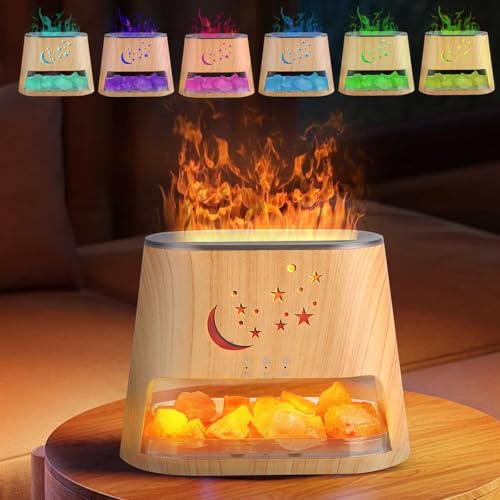 2-in-1 Aroma Diffuser & Salzlampe, Flammeneffekt-Diffusor mit 260 ml Wassertank, Luftbefeuchter f ür ätherische Öle & Aromatherapie 2-in-1 Aroma Diffuser & Salzlampe, Flammeneffekt-Diffusor mit 260 ml Wassertank, Luftbefeuchter f ür ätherische Öle & Aromatherapie von Strixorn