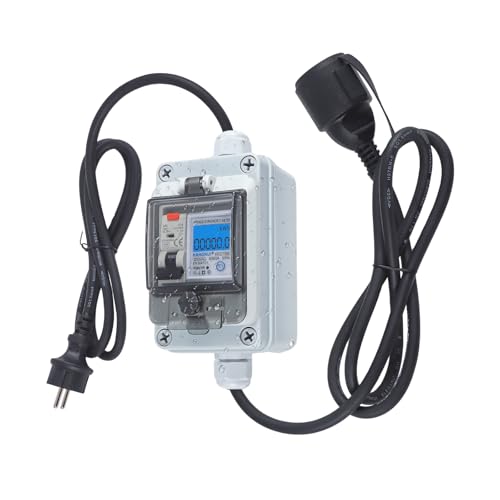 230V 60A Mobile Outdoor KWH Messgerät mit FI Schutzschalter Typ A, Mobiler Digitaler Stromzähler für Steckdose, 230V IP65 Schuko Stecker Zwischenzähler Strom mit IP67 Stromzählergehäuse 230V 60A Mobile Outdoor KWH Messgerät mit FI Schutzschalter Typ A, Mobiler Digitaler Stromzähler für Steckdose, 230V IP65 Schuko Stecker Zwischenzähler Strom mit IP67 Stromzählergehäuse von Strixorn
