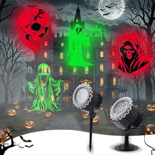 Projektor Halloween Aussen, LED Projektor Halloween Deko Aussen & Innen, IP44 Wasserdichte ProjektorLichter, Hoher Helligkeit Dynamische LED Projektionslampe, für Garten Fenster Wand Hof Klub Party Projektor Halloween Aussen, LED Projektor Halloween Deko Aussen & Innen, IP44 Wasserdichte ProjektorLichter, Hoher Helligkeit Dynamische LED Projektionslampe, für Garten Fenster Wand Hof Klub Party von Strixorn