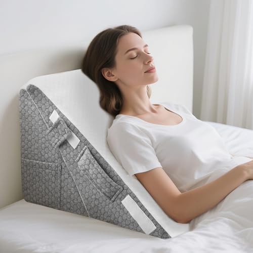 Strixorn Keilkissen für Bett, Reflux Kissen Erwachsene, Ergonomisches Dreieckskissen Memory-Schaum, Lesekissen für Bett und Sofa, 50 × 50 × 30 cm Strixorn Keilkissen für Bett, Reflux Kissen Erwachsene, Ergonomisches Dreieckskissen Memory-Schaum, Lesekissen für Bett und Sofa, 50 × 50 × 30 cm von Strixorn
