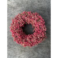 Naturkranz Zum Selber Dekorieren/Adventskranz Herbstkranz Türkranz Kranz Aus Pfeffer Pfefferkranz in Pink von Stroblume