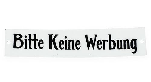 Strömshaga Schild "Bitte keine Werbung" emailleähnliche Beschichtung von Strömshaga