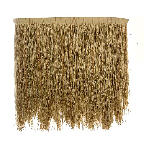 Strohdach Matten PE/PVC Nachhaltiges Naturmaterial Feuerfest Wetterfest Regendicht und Langlebig für Bar Pavillon Garten Deko 47×50cm Ordinary Palm (24pcs) von Strohdach Matten