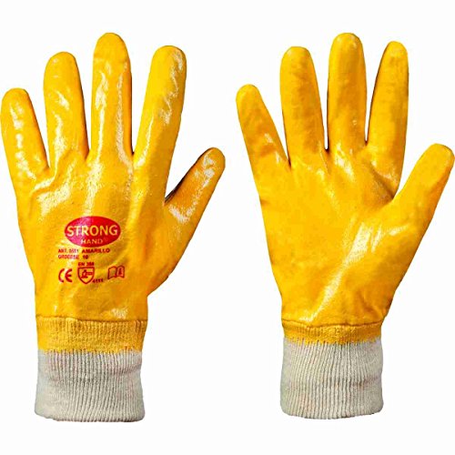 12 Paar Nitril beschichtete Handschuhe STRONGHAND *Amarillo* von Strong Hand