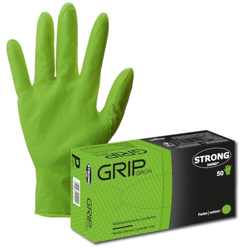 Strong Hand *GRIP GRÜN* GR. XL EINWEGHANDSCHUHE, ARBEITSHANDSCHUHE, 50 STÜCK/BOX EN ISO 374, KAT. 3, EXTRA STARK Strong Hand *GRIP GRÜN* GR. XL EINWEGHANDSCHUHE, ARBEITSHANDSCHUHE, 50 STÜCK/BOX EN ISO 374, KAT. 3, EXTRA STARK von Strong Hand