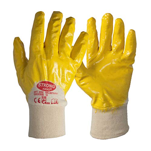 Strong Hand Nitril-Handschuh doppelt getaucht Größe 9, 12 Paar von Strong Hand