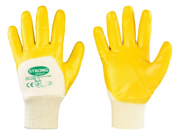 Stronghand® Nitril-Handschuhe YELLOW Größe 9 (L), Nitril-Beschichtu... von Stronghand