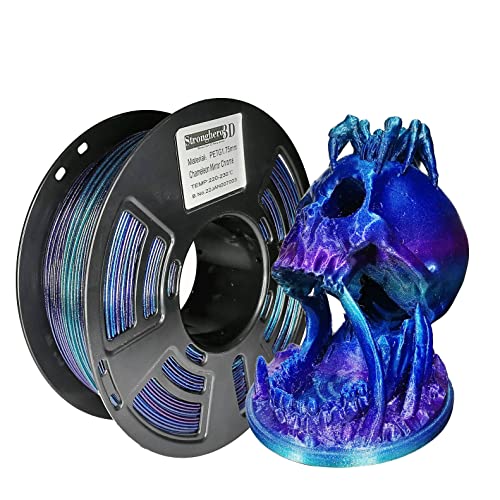 Stronghero3D PETG 3D-Drucker-Filament, 1,75 mm, mehrfarbig, Chrom-Chamäleon, 1 kg Genauigkeit +/- 0,05 mm für ender3 Cr10 Sovol von Stronghero3D