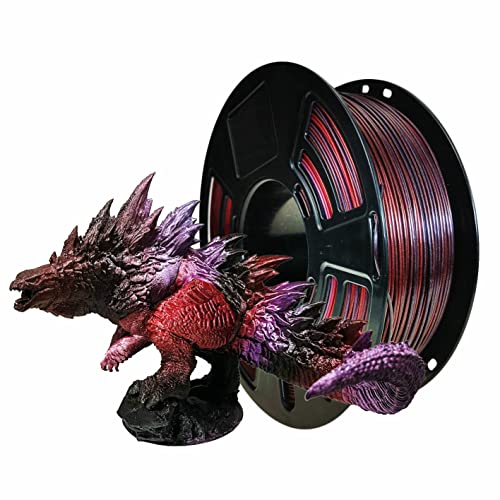 Stronghero3D PLA 3D-Drucker-Filament, 1,75 mm, Galaxie-Rot, Schwarz, Seidenviolett, Nettogewicht: 1 kg Genauigkeit +/- 0,05 mm von Stronghero3D