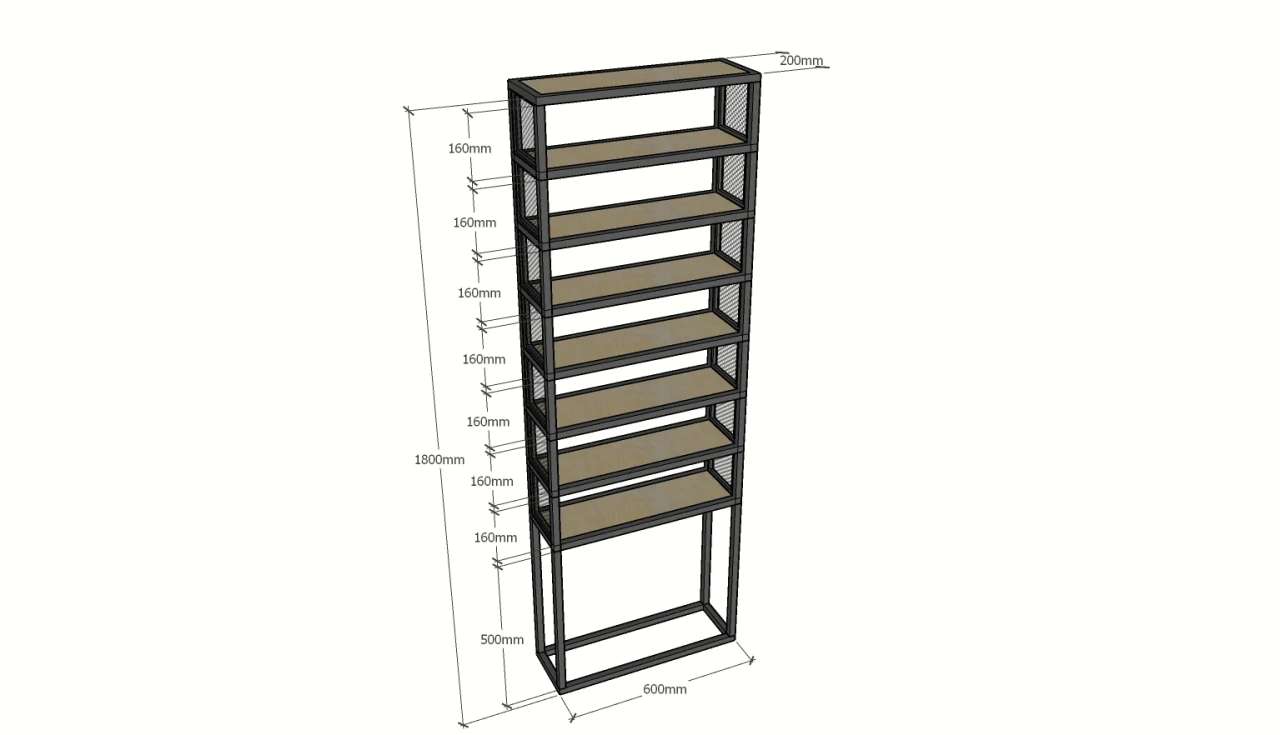 GRID FRAME - Regal im Loft Stil 04 von Strongroom