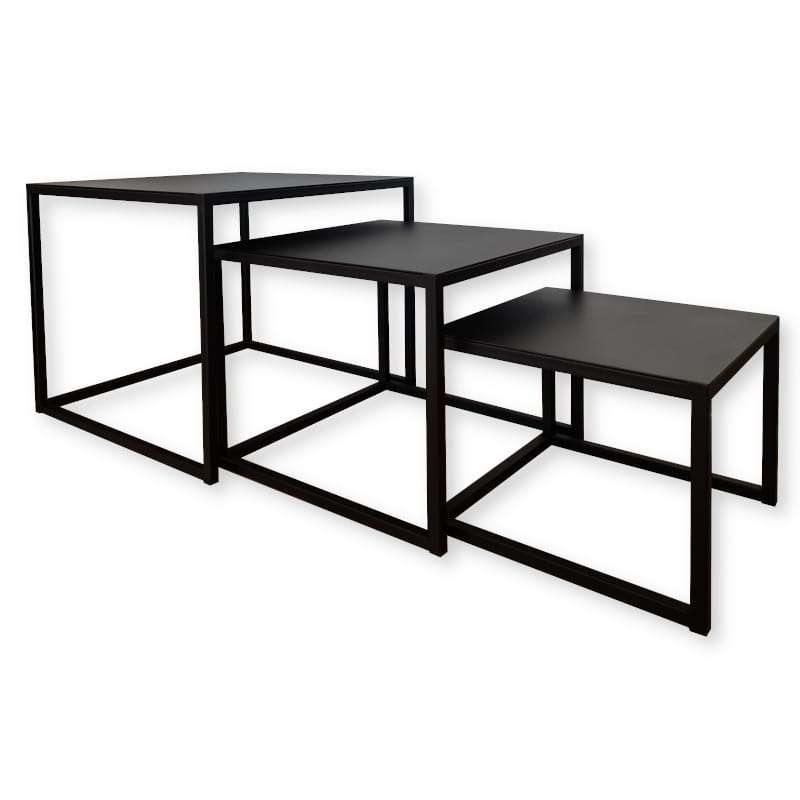 STEEL FRAME - Couchtisch Set K-BLACK aus Blech von Strongroom