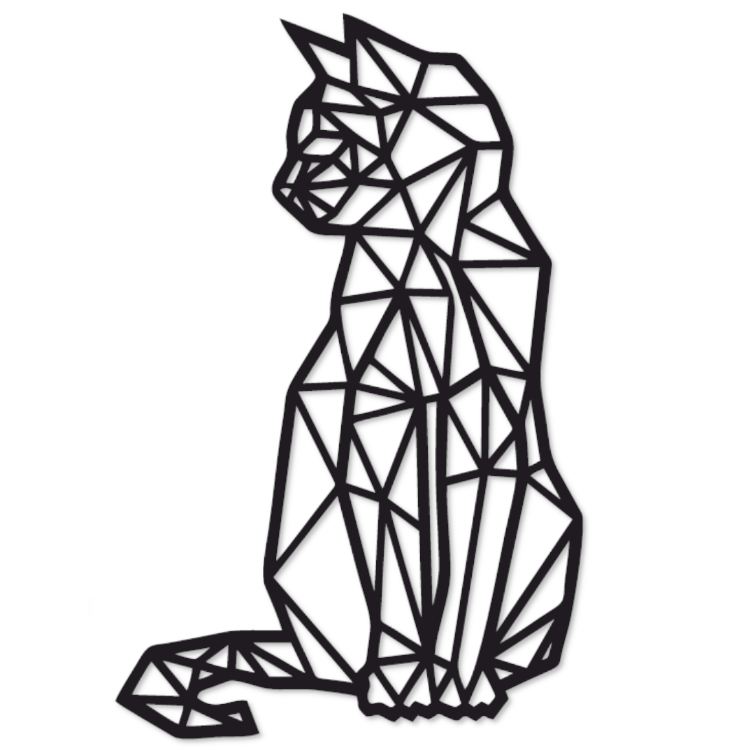 STEEL FRAME - Katze 3D-Wanddekoration von Strongroom
