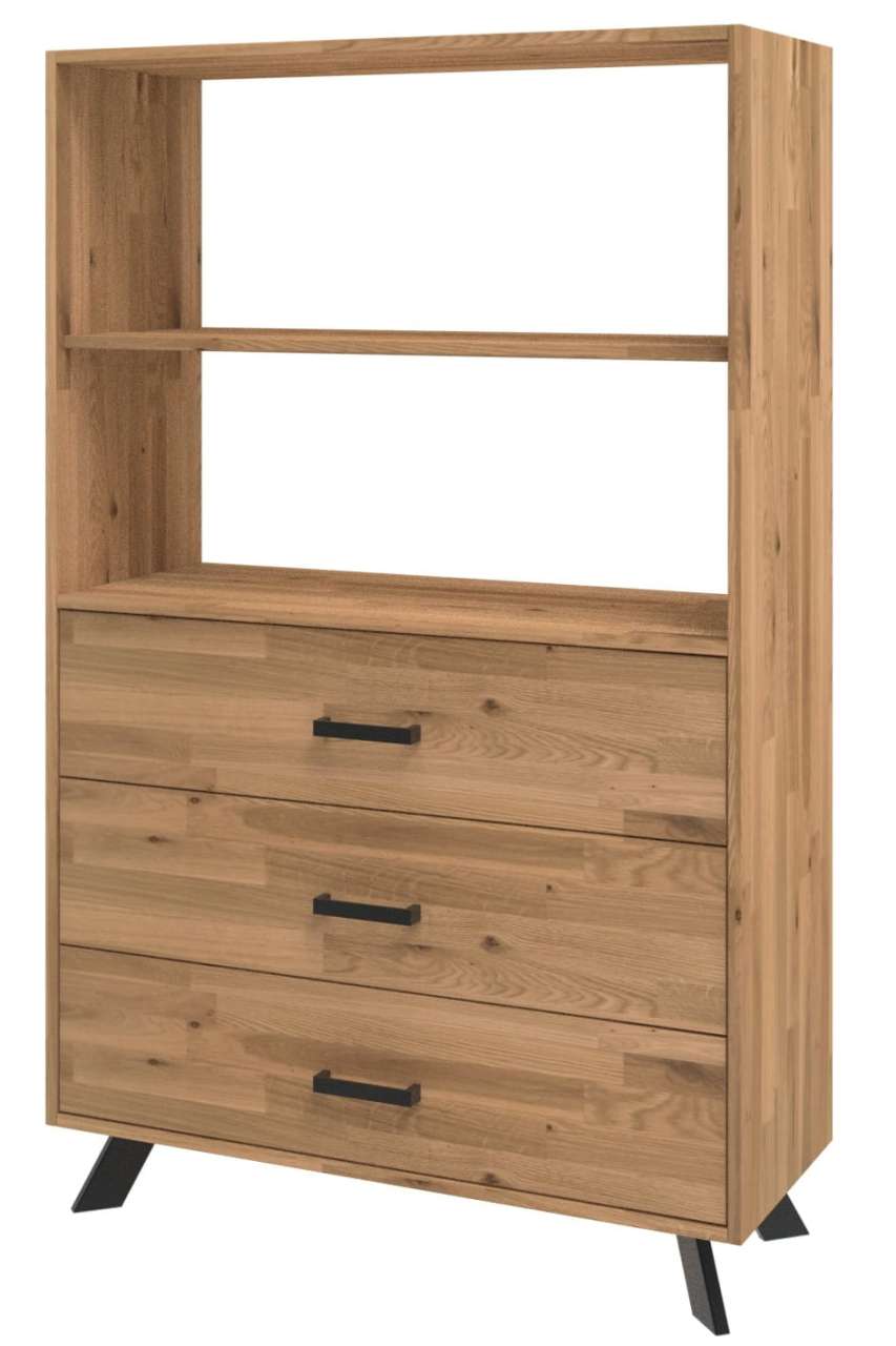 WOOD FRAME - REGAL TOLEDO S3-P2 mit Schubladen aus Eichenholz von Strongroom