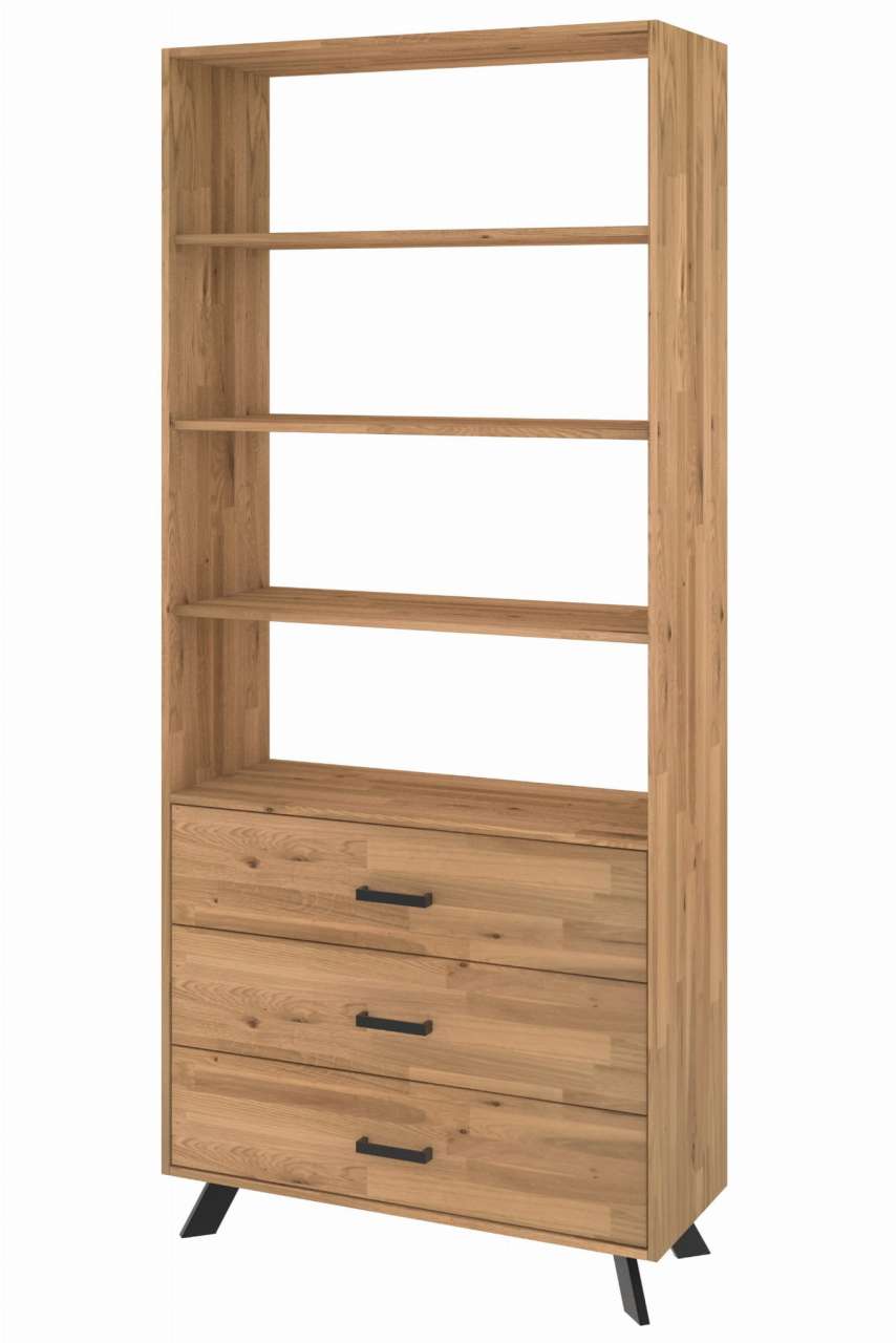 WOOD FRAME - REGAL TOLEDO S3-P4 mit Schubladen aus Eichenholz von Strongroom