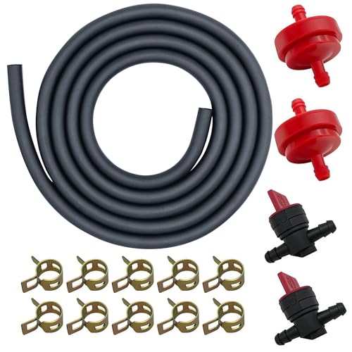 STRONGTHIUM 6,3mm Benzinschlauch Kraftstoffschlauch-Set für Briggs & Stratton, MTD, Craftsman, Troy-Bilt & Cub Cadet – inkl. 1/4" 10 Stück Schlauchschellen Ventil & Filtern STRONGTHIUM 6,3mm Benzinschlauch Kraftstoffschlauch-Set für Briggs & Stratton, MTD, Craftsman, Troy-Bilt & Cub Cadet – inkl. 1/4" 10 Stück Schlauchschellen Ventil & Filtern von Strongthium