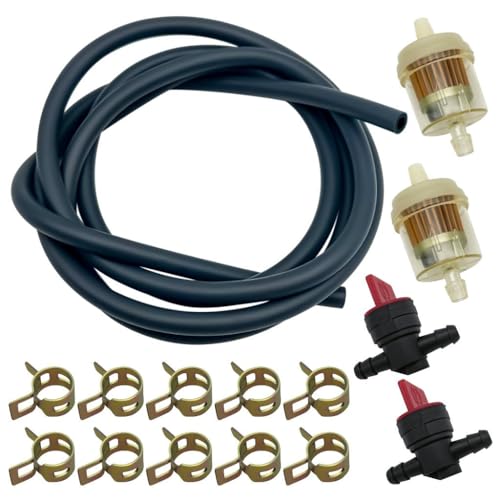 STRONGTHIUM 6mm Benzinschlauch Kraftstoffleitung Kraftstoffschlauch mit 10 Schlauchschellen Ventil & Filter-Set STRONGTHIUM 6mm Benzinschlauch Kraftstoffleitung Kraftstoffschlauch mit 10 Schlauchschellen Ventil & Filter-Set von Strongthium