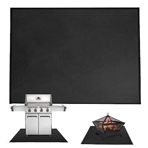 100×120CM Feuerfeste Unterlage Grillmatte Für Gasgrill Extra Große Outdoor BBQ Matte Für Gasgrill Holzkohlegrill Faltbare Grillunterlage Bodenschutz Hitzebeständige Grillteppich Für Feuerschale von Stronrive