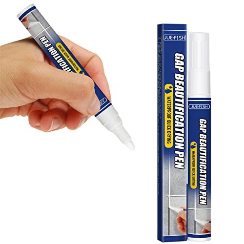 20g Fugenweiss Stift Mit Ersatzspitze Wasserfest Fugenmörtel Fliesen Stift Fugen Reparatur Marker Für Fliesen, Wand Fugenfüller Stift Für Reparatur Von Fliese Wand Boden, Fugenmörtel Restaurierung von Stronrive