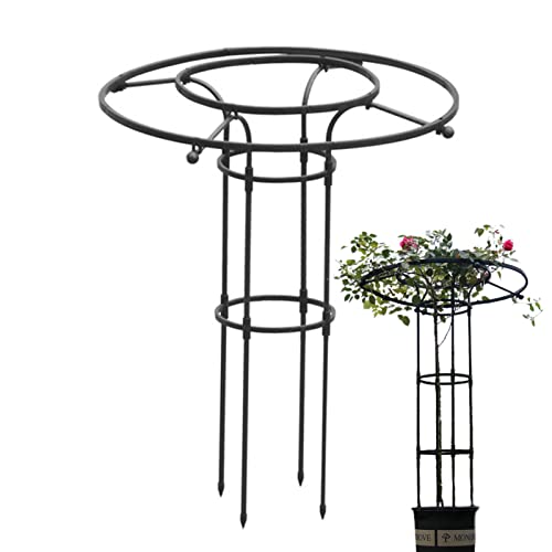 90cm Garten Rankhilfe Metall Ranksäule Für Kletterpflanzen Pflanzen Rankhilfe Blumen Rosen Kletterhilfe Wetterfest Garten Rankgitter Tomatenkäfig Pflanzenstütze Obelisk Für Pflanzen,Tomaten, Rosen von Stronrive