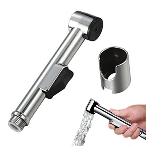 Bidet Handbrause - Bidet Sprühkopf Mit Haken Bidet Sprühgerät Für Toiletten Sprühgerät Toilettensprühgerät Edelstahl Sprühkopf Mit Wassertankhaken Bidet Handbrause Mit Schieberegler Und Druckregelung von Stronrive