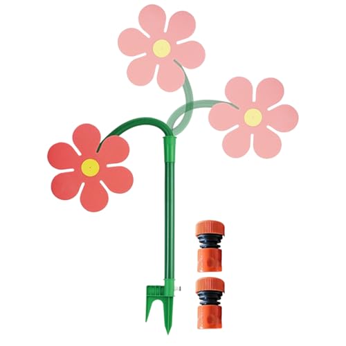 Blumensprinkler Für Kinder - 360 Grad Drehender Bewässerungssprenkler | Dekorativer Gartensprenger Für Rasen Spielplatz Hinterhof Kinderspaß Hund Abkühlung von Stronrive