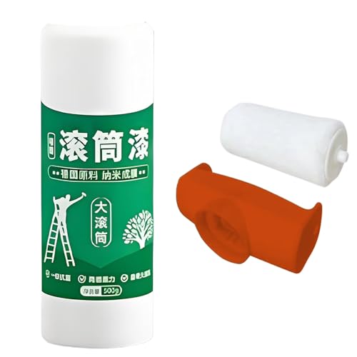 Farbroller, Pinsel Reparaturset, Tragbare Schnelltrocknende 500g Rolle Für Bauspuren Fleckenentfernung Deckenvergilbung Hausrenovierung Mit Griff von Stronrive