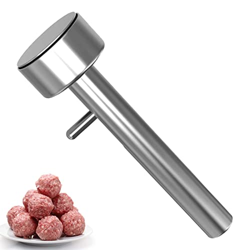 Fleischbällchen Schaufel Maker, Falafel Ball Maker Schaufel, Edelstahl Nicht-klebrige Fleischpressen Gadget, Manuelle Frikadellenmaschine, Küchengeräte Spülmaschinenfest von Stronrive