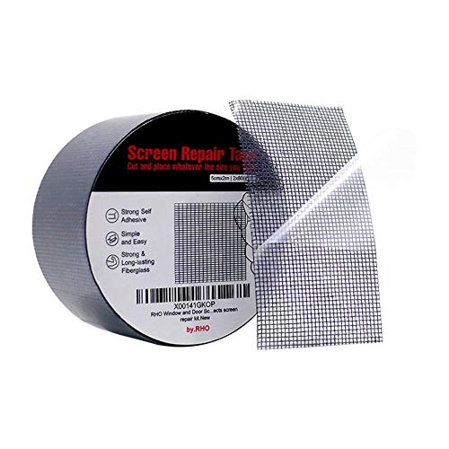 Fliegengitter Reparatur Set Fliegennetz Reparaturset Wasserdichtes Selbstklebend Glasfaser Reparatur Klebeband Fiberglas Reparatur Band mit Starkem Kleber für Fenster und Tür von Stronrive