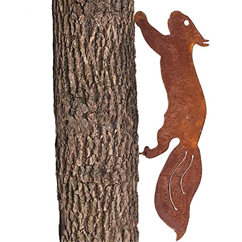 Stronrive Gartenstecker - Metall Gartenfiguren Rostiges Eichhörnchen Zum Schraube In Eichhörnchen Tier Pfahl Yard Handarbeit Gartendeko Metall Rost Gartendeko Eichhörnchen Figur Eichhörnchen von Stronrive