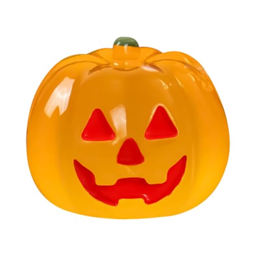 Halloween-Kürbis- | Leuchtende Kürbis-Figur – Miniatur-Deko-Figuren aus Harz für den Innenbereich, Schreibtisch, Urlaub, Garten, Party, Halloween, Zuhause, saisonales Display, Festliche von Stronrive