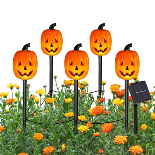 Halloween-Solarleuchten – solarbetriebene Wegeleuchten Dekorationen | wasserdichte dekorative Beleuchtung gruselige Laternen für den Außenbereich, Garten, Auffahrt, Party, Hof, Gehweg, Baum von Stronrive