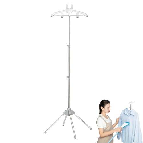Handheld-Kleiderbügel für Dampfgarer, Kleiderbügel zum Dämpfen von Kleidung | Bodenstehender Kleiderbügel zum Bügeln, längenverstellbar | Zusammenklappbarer Kleiderständer für Zuhause, von Stronrive