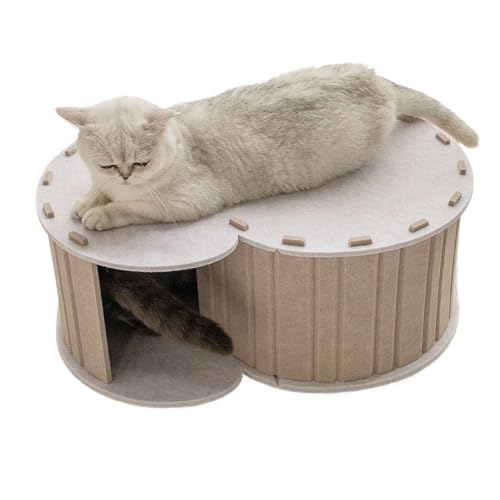 Indoor Katzentunnel - Fell Katzentunnel Donut Spielzeug - Abnehmbares Nest Für Schlafen Ruhe Spiel Kitten Kleine Rassen Kaninchen Nickerchen von Stronrive