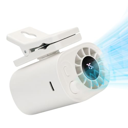 Kompakter Klemmventilator,Tragbarer Hüftventilator Mit Clip | USB-Aufladbare Kühlende Ausrüstung Mit Mehreren Stufen Für Erwachsene Kinder Senioren Sportler Pendler Zum Mitnehmen Kompakter Klemmventilator,Tragbarer Hüftventilator Mit Clip | USB-Aufladbare Kühlende Ausrüstung Mit Mehreren Stufen Für Erwachsene Kinder Senioren Sportler Pendler Zum Mitnehmen von Stronrive