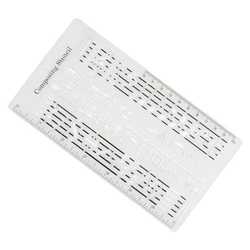 Musikkomponiervorlage – Zeichenlineal für Mitarbeiter, Zeichensymbole, Schablone, Notizen, Mitarbeiter-Lineal, Werkzeug für Kompositionen, Schreiben, Melodien, Songwriting von Stronrive