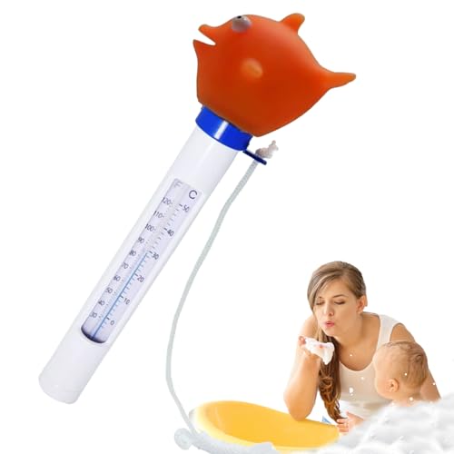 Pool Thermometer | Wasserdichtes Wasserthermometer Für Pools,Leicht Ablesbar Wasserdicht Tragbar für Kinder von Stronrive