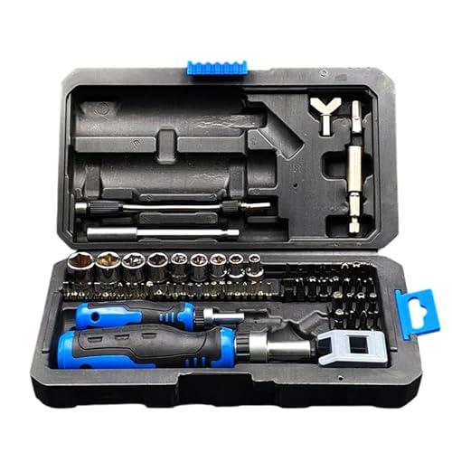 Ratsche Schraubendreher Set Magnetisch - 69-Teiliges Magnetisches Kompaktratschen-Set - Präzisions-Bits Rutschfest Für Reparatur Haushalt Fahrrad Sanitär Elektro Bau von Stronrive