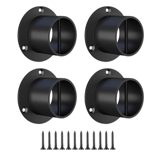 Seilendkappen - Seilkappen Schienenabdeckkappe 4 Stück | Rostbeständige Metallische Schwarze Halterungen Für Sichere Befestigung Im Außenbereich Terrasse Garten Deck von Stronrive