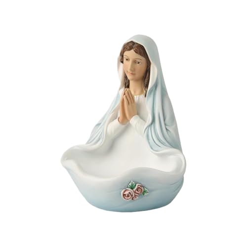 Statue der Jungfrau Maria – Gesegnete Jungfrau Maria Statue | Religiöse Skulptur mit Halter für Frauen Zuhause Familie Kirche Indoor Outdoor Hof von Stronrive