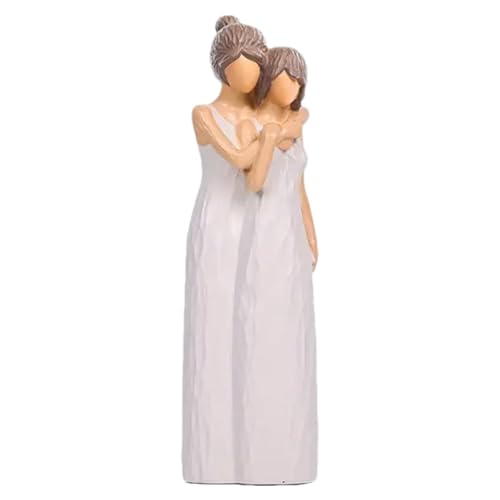 Statue für Mutter und Tochter, von Mutter und Tochter, Tischdekoration, bedeutungsvolle Familienmomente, geeignet für Zuhause, Schlafzimmer, Wohnzimmer, Tischregal, Dekorstatue von Stronrive