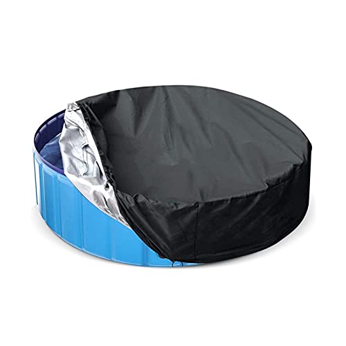 Stronrive 122 × 30 cm Abdeckung Für Hundepool - Faltbare Kinder Poolabdeckung Rund Pool Schutzabdeckung Schwimmbad Abdeckung UV-Schutz Abdeckung Pool Staubschutzabdeckung Für Oberirdische Pools von Stronrive