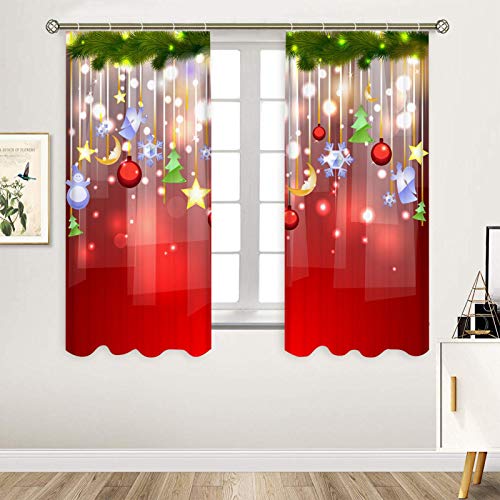 Stronrive 70x100cm 2er Set Weihnachten Vorhang Waschbar Weihnachtsvorhänge Gardinen Semi Verdunklungsvorhänge für Wohnzimmer Schlafzimmer Tür Fenster Stronrive 70x100cm 2er Set Weihnachten Vorhang Waschbar Weihnachtsvorhänge Gardinen Semi Verdunklungsvorhänge für Wohnzimmer Schlafzimmer Tür Fenster von Stronrive