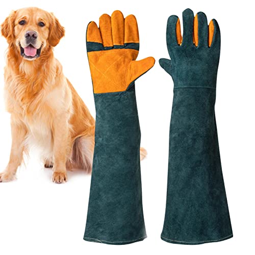 Stronrive Bissfeste Handschuhe,Mehrzweck-Haustierpflegehandschuhe aus Leder | Bissfeste Tierhandschuhe für Katze, Hund, Vogel, Falke, Vieh, Schlange, Katzenbad-Werkzeug von Stronrive